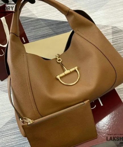 Gucci 1:1 Mirror Replica Leather Softbit Maxi Shoulder Bag 46CM/18.1IN Gucci Replica Horsebit Bags