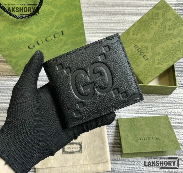 Gucci 1:1 Mirror Replica Jumbo GG Bifold Leather Coin Wallet 9CM/3.5IN Gucci Replica Wallets Gucci 1:1 Mirror Replica Jumbo GG Bifold Leather Coin Wallet 9CM/3.5IN Gucci Replica Wallets