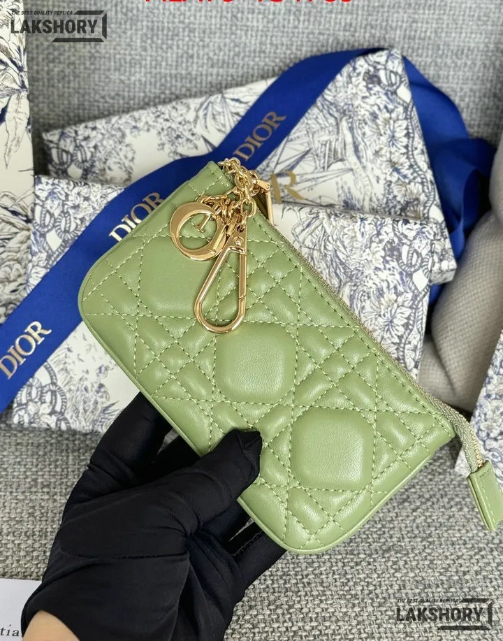 Dior 1:1 Mirror Replica Lambskin Cannage Lady Dior Zipped Key Case 7.6CM/3IN Christian Dior Replica Wallets Dior 1:1 Mirror Replica Lambskin Cannage Lady Dior Zipped Key Case 7.6CM/3IN Christian Dior Replica Wallets