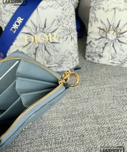 Dior 1:1 Mirror Replica Supple Cannage Caro Scarlet Zipped Wallet 11CM/4.3IN Christian Dior Replica Wallets
