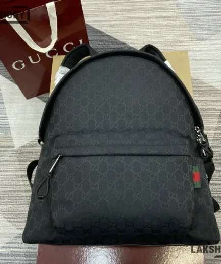 Gucci 1:1 Mirror Replica GG Monogram Canvas Medium Backpack 42CM/16.5IN Gucci Replica Backpacks