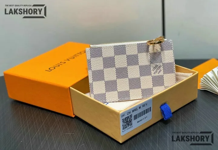 Louis Vuitton 1:1 Mirror Replica Romy Card Holder Damier Azur Canvas 8CM/3.1IN Louis Vuitton Replica Wallets Louis Vuitton 1:1 Mirror Replica Romy Card Holder Damier Azur Canvas 8CM/3.1IN Louis Vuitton Replica Wallets