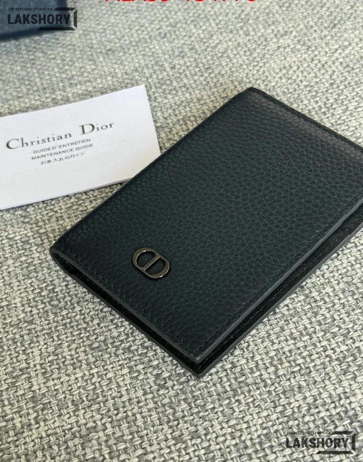Dior 1:1 Mirror Replica CD Icon Vertical Bifold Card Holder 11.2CM/4.4IN Christian Dior Replica Wallets Dior 1:1 Mirror Replica CD Icon Vertical Bifold Card Holder 11.2CM/4.4IN Christian Dior Replica Wallets