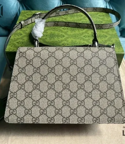 Gucci 1:1 Mirror Replica GG Supreme Small Dionysus Top Handle 24CM/9.4IN Gucci Replica Dionysus Bags