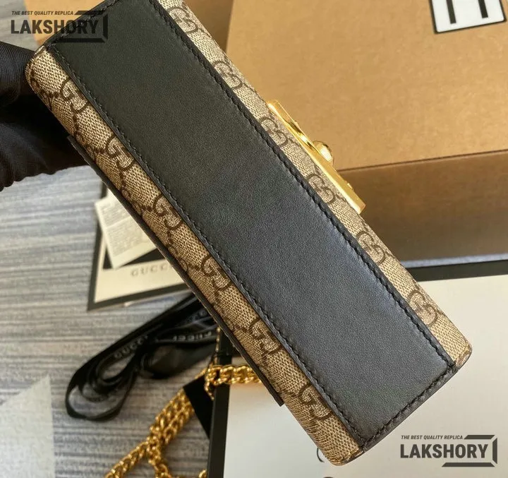 Gucci 1:1 Mirror Replica GG Supreme Small Padlock Shoulder Bag 20CM/7.9IN Gucci Replica Padlock Bags Gucci 1:1 Mirror Replica GG Supreme Small Padlock Shoulder Bag 20CM/7.9IN Gucci Replica Padlock Bags