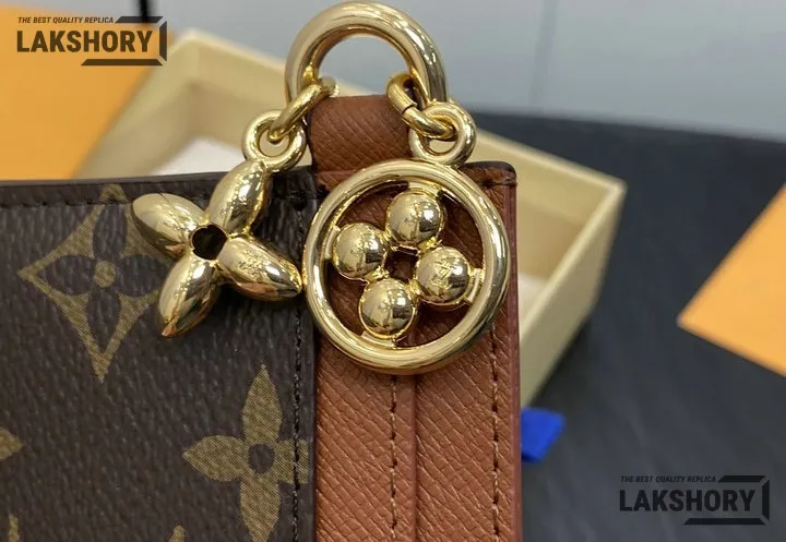 Louis Vuitton 1:1 Mirror Replica Monogram LV Charms Card Holder 7CM/2.8IN Louis Vuitton Replica Wallets Louis Vuitton 1:1 Mirror Replica Monogram LV Charms Card Holder 7CM/2.8IN Louis Vuitton Replica Wallets