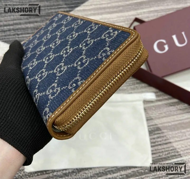 Gucci 1:1 Mirror Replica GG Emblem Zip Around Wallet 19CM/7.5IN Gucci Replica Wallets Gucci 1:1 Mirror Replica GG Emblem Zip Around Wallet 19CM/7.5IN Gucci Replica Wallets