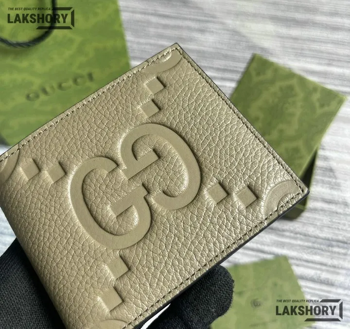 Gucci 1:1 Mirror Replica Jumbo GG Bifold Leather Coin Wallet 9CM/3.5IN Gucci Replica Wallets Gucci 1:1 Mirror Replica Jumbo GG Bifold Leather Coin Wallet 9CM/3.5IN Gucci Replica Wallets