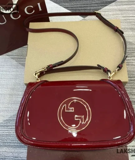 Gucci 1:1 Mirror Replica Blondie Medium Shoulder Bag Black Red 32CM/12.6IN Gucci Replica Blondie Bags