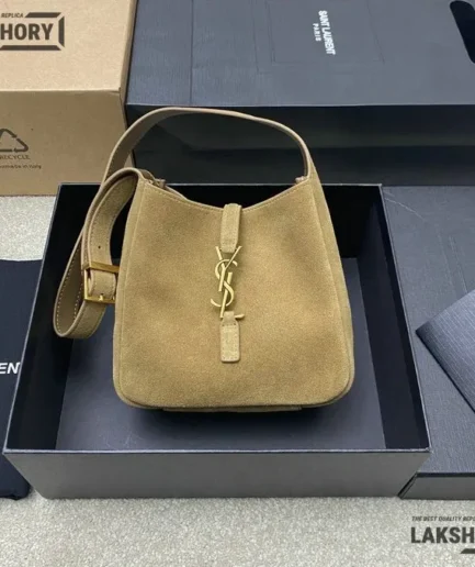 YSL 1:1 Mirror Replica Baby Le 5 A 7 Shoulder Bag Golden Leaf 16CM/6.3IN Replica Hobo Bags