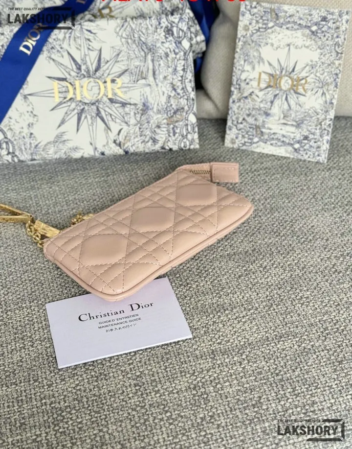 Dior 1:1 Mirror Replica Lambskin Cannage Lady Dior Zipped Key Case 7.6CM/3IN Christian Dior Replica Wallets Dior 1:1 Mirror Replica Lambskin Cannage Lady Dior Zipped Key Case 7.6CM/3IN Christian Dior Replica Wallets
