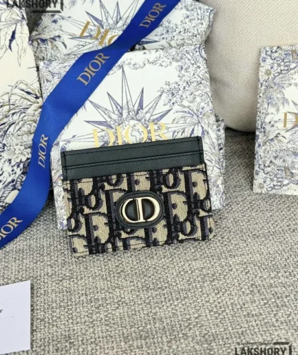 Dior 1:1 Mirror Replica 30 Montaigne Freesia Card Holder 7.5CM/3IN Christian Dior Replica Wallets