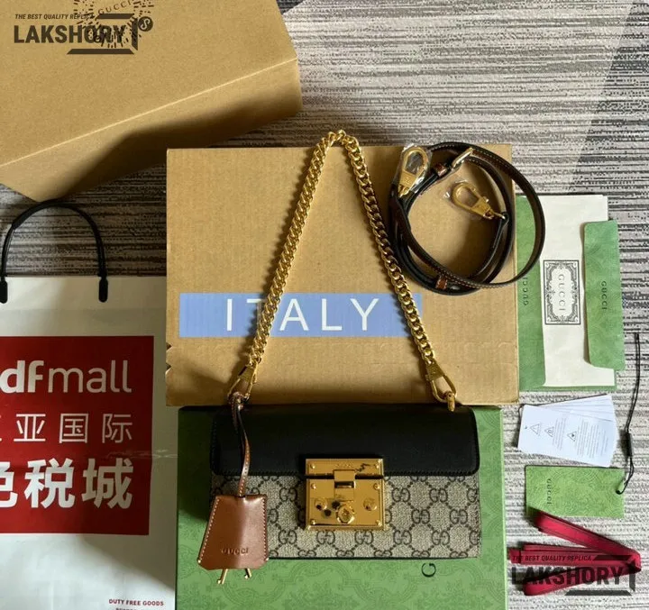 Gucci 1:1 Mirror Replica GG Supreme Metallic Mini Padlock 22CM/8.7IN Gucci Replica Padlock Bags Gucci 1:1 Mirror Replica GG Supreme Metallic Mini Padlock 22CM/8.7IN Gucci Replica Padlock Bags