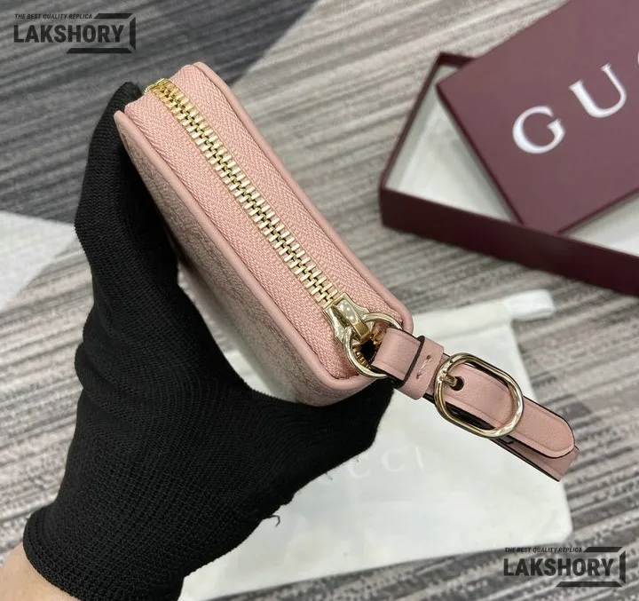 Gucci 1:1 Mirror Replica GG Emblem Zip Around Wallet 19CM/7.5IN Gucci Replica Wallets Gucci 1:1 Mirror Replica GG Emblem Zip Around Wallet 19CM/7.5IN Gucci Replica Wallets