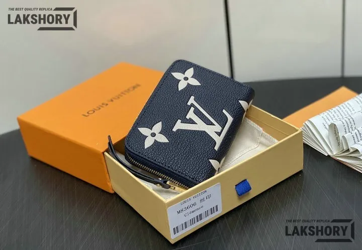 Louis Vuitton 1:1 Mirror Replica Monogram Giant Zippy Coin Purse Black Beige 11CM/4.3IN Louis Vuitton Replica Wallets Louis Vuitton 1:1 Mirror Replica Monogram Giant Zippy Coin Purse Black Beige 11CM/4.3IN Louis Vuitton Replica Wallets