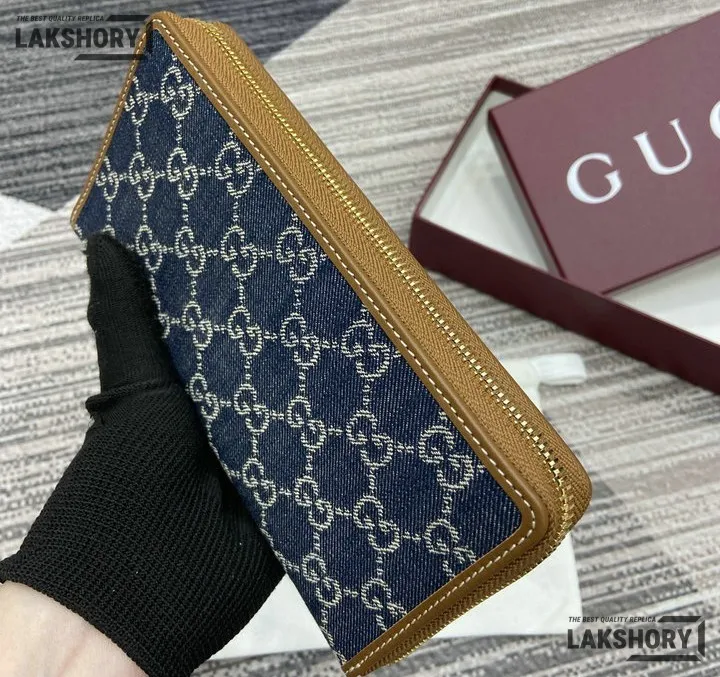 Gucci 1:1 Mirror Replica GG Emblem Zip Around Wallet 19CM/7.5IN Gucci Replica Wallets Gucci 1:1 Mirror Replica GG Emblem Zip Around Wallet 19CM/7.5IN Gucci Replica Wallets