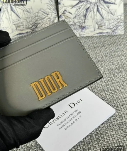 Dior 1:1 Mirror Replica Calfskin D-Fence Card Holder 8CM/3.1IN Christian Dior Replica Wallets