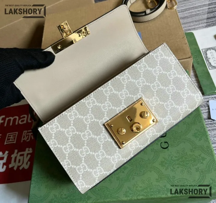 Gucci 1:1 Mirror Replica GG Supreme Metallic Mini Padlock 22CM/8.7IN Gucci Replica Padlock Bags Gucci 1:1 Mirror Replica GG Supreme Metallic Mini Padlock 22CM/8.7IN Gucci Replica Padlock Bags