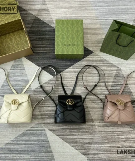 Gucci 1:1 Mirror Replica GG Marmont Mini Rucksack Backpack 20CM/7.9IN Gucci Replica Backpacks