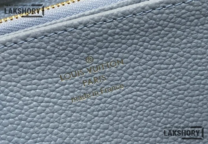 Louis Vuitton 1:1 Mirror Replica Monogram Empreinte Zippy Wallet Washed Blue 19.5CM/7.7IN Louis Vuitton Replica Wallets Louis Vuitton 1:1 Mirror Replica Monogram Empreinte Zippy Wallet Washed Blue 19.5CM/7.7IN Louis Vuitton Replica Wallets