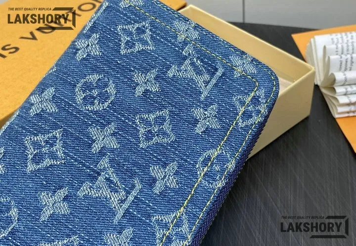 Louis Vuitton 1:1 Mirror Replica Monogram Denim Zippy Wallet NM Blue 19.5CM/7.7IN Louis Vuitton Replica Wallets Louis Vuitton 1:1 Mirror Replica Monogram Denim Zippy Wallet NM Blue 19.5CM/7.7IN Louis Vuitton Replica Wallets