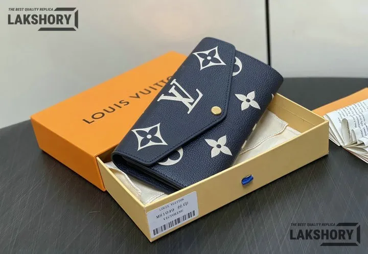 Louis Vuitton 1:1 Mirror Replica Sarah Wallet Bicolor Monogram Empreinte Leather 19CM/7.5IN Louis Vuitton Replica Wallets Louis Vuitton 1:1 Mirror Replica Sarah Wallet Bicolor Monogram Empreinte Leather 19CM/7.5IN Louis Vuitton Replica Wallets