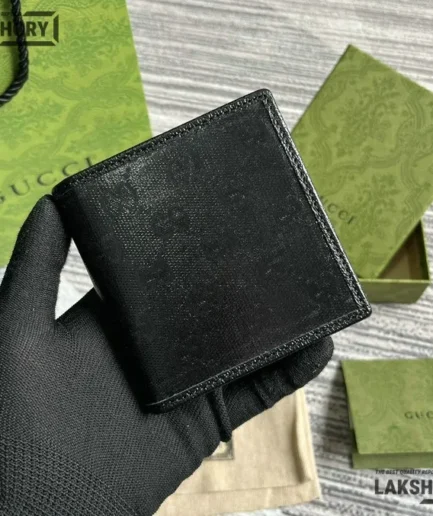 Gucci 1:1 Mirror Replica Billfold Trimmed Monogrammed Crystal Wallet 10CM/3.9IN Gucci Replica Wallets