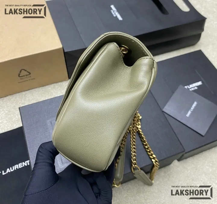 YSL 1:1 Mirror Replica Loulou Matelassé Shoulder Bag Light Sage Replica Crossbody Bags YSL 1:1 Mirror Replica Loulou Matelassé Shoulder Bag Light Sage Replica Crossbody Bags