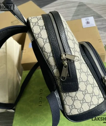 Gucci 1:1 Mirror Replica GG Textured Dollar Web Small Ophidia Backpack 29CM/11.4IN Gucci Replica Backpacks