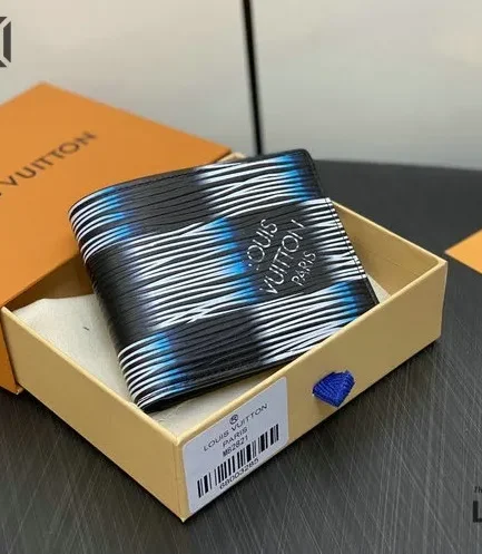 Louis Vuitton 1:1 Mirror Replica Slender Wallet Damier Rush Epi XL Blue Moon 11CM/4.3IN Louis Vuitton Replica Wallets