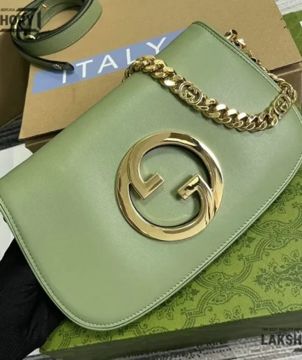 Gucci 1:1 Mirror Replica Roxy Blondie Chain Calfskin Flap Bag 28CM/11IN Gucci Replica Blondie Bags