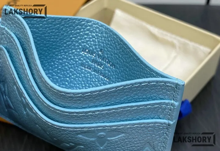 Louis Vuitton 1:1 Mirror Replica LV Charms Card Holder Pearly Lagoon Turquoise 7.5CM/3IN Louis Vuitton Replica Wallets Louis Vuitton 1:1 Mirror Replica LV Charms Card Holder Pearly Lagoon Turquoise 7.5CM/3IN Louis Vuitton Replica Wallets