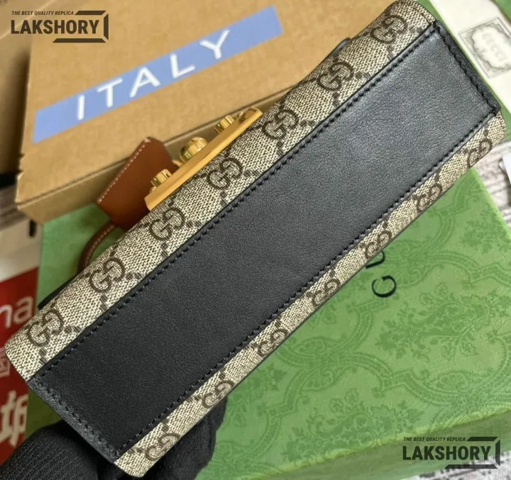 Gucci 1:1 Mirror Replica GG Supreme Metallic Mini Padlock 22CM/8.7IN Gucci Replica Padlock Bags Gucci 1:1 Mirror Replica GG Supreme Metallic Mini Padlock 22CM/8.7IN Gucci Replica Padlock Bags