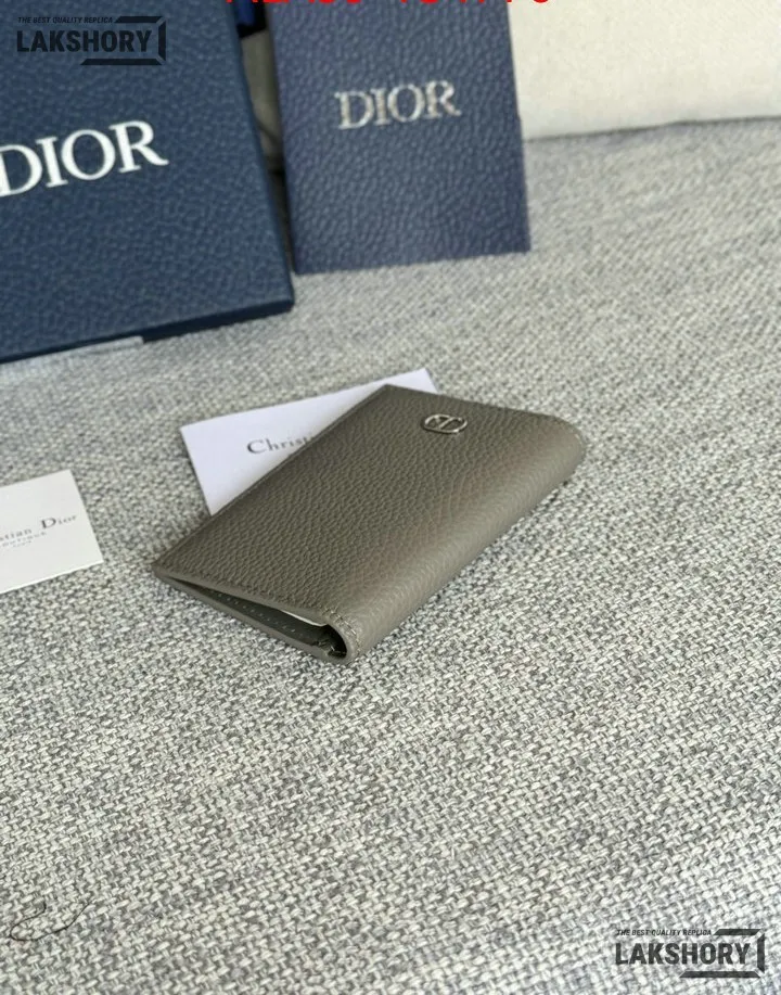 Dior 1:1 Mirror Replica CD Icon Vertical Bifold Card Holder 11.2CM/4.4IN Christian Dior Replica Wallets Dior 1:1 Mirror Replica CD Icon Vertical Bifold Card Holder 11.2CM/4.4IN Christian Dior Replica Wallets