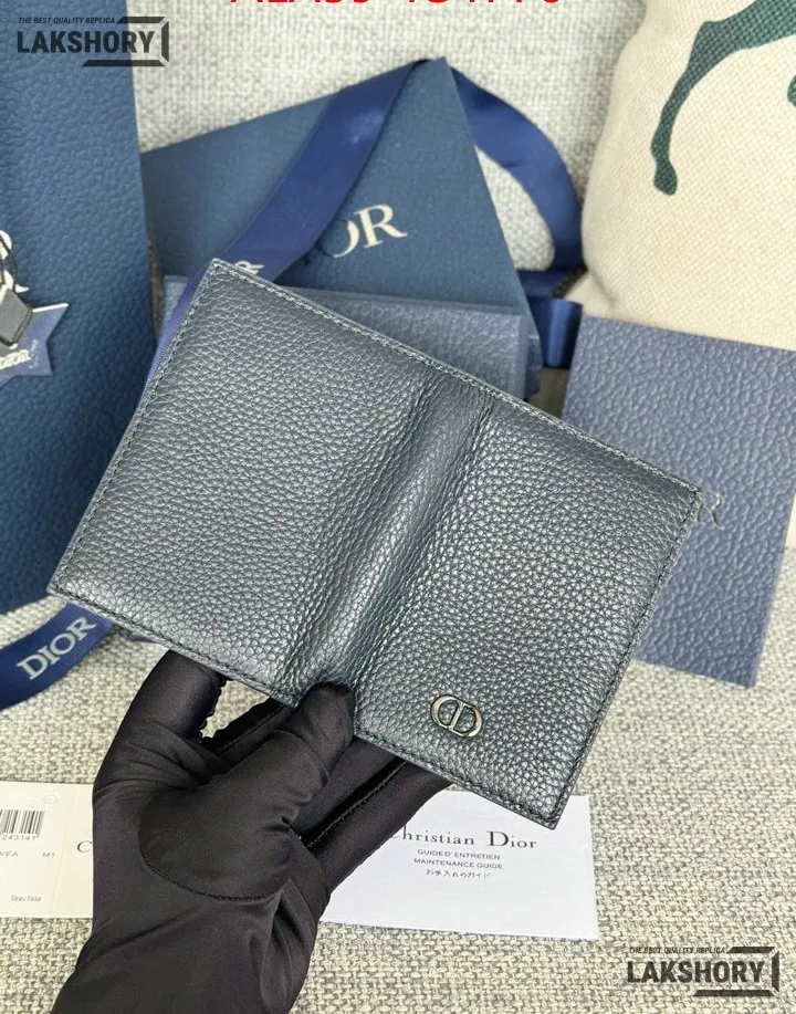 Dior 1:1 Mirror Replica CD Icon Vertical Bifold Card Holder 11.2CM/4.4IN Christian Dior Replica Wallets Dior 1:1 Mirror Replica CD Icon Vertical Bifold Card Holder 11.2CM/4.4IN Christian Dior Replica Wallets