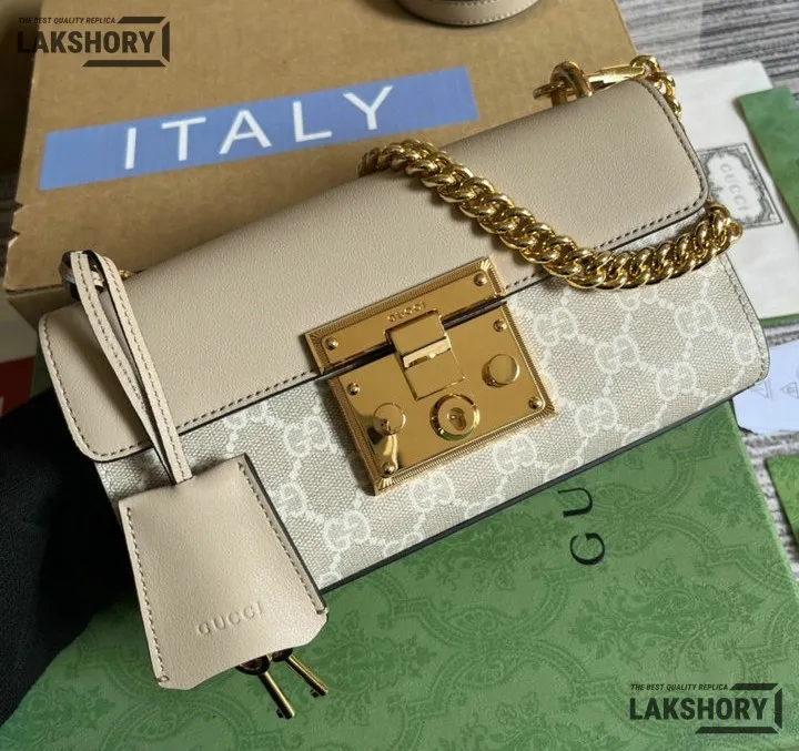 Gucci 1:1 Mirror Replica GG Supreme Metallic Mini Padlock 22CM/8.7IN Gucci Replica Padlock Bags Gucci 1:1 Mirror Replica GG Supreme Metallic Mini Padlock 22CM/8.7IN Gucci Replica Padlock Bags