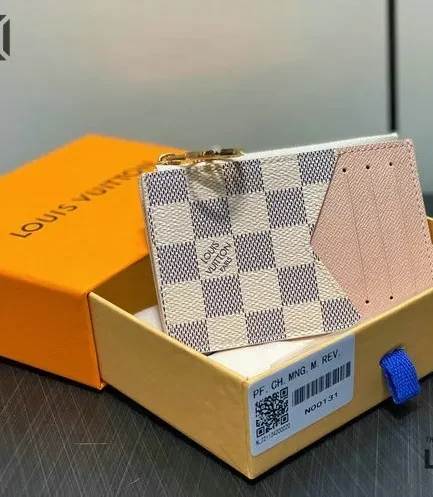 Louis Vuitton 1:1 Mirror Replica Romy Card Holder Damier Azur Canvas 8CM/3.1IN Louis Vuitton Replica Wallets