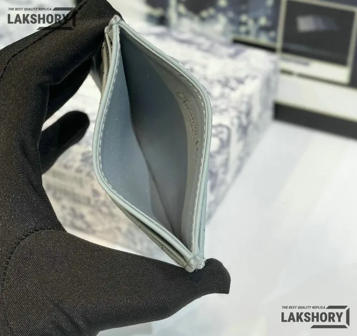 Dior 1:1 Mirror Replica Dior Caro Freesia Card Holder Christian Dior Replica Wallets Dior 1:1 Mirror Replica Dior Caro Freesia Card Holder Christian Dior Replica Wallets