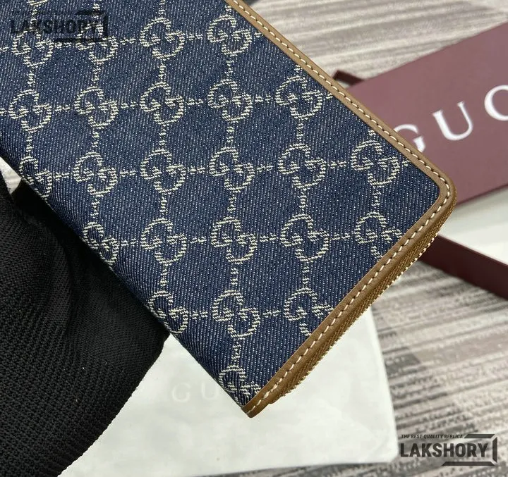 Gucci 1:1 Mirror Replica GG Emblem Zip Around Wallet 19CM/7.5IN Gucci Replica Wallets Gucci 1:1 Mirror Replica GG Emblem Zip Around Wallet 19CM/7.5IN Gucci Replica Wallets