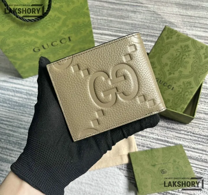 Gucci 1:1 Mirror Replica Jumbo GG Bifold Leather Coin Wallet 9CM/3.5IN Gucci Replica Wallets Gucci 1:1 Mirror Replica Jumbo GG Bifold Leather Coin Wallet 9CM/3.5IN Gucci Replica Wallets
