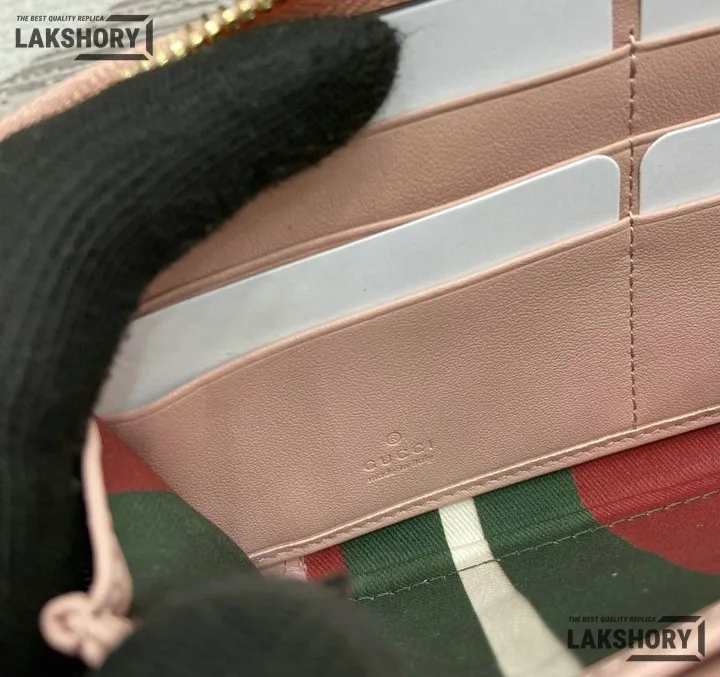 Gucci 1:1 Mirror Replica GG Emblem Zip Around Wallet 19CM/7.5IN Gucci Replica Wallets Gucci 1:1 Mirror Replica GG Emblem Zip Around Wallet 19CM/7.5IN Gucci Replica Wallets