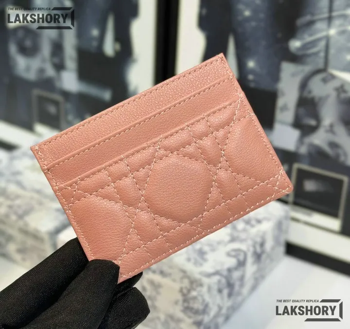 Dior 1:1 Mirror Replica Dior Caro Freesia Card Holder Christian Dior Replica Wallets Dior 1:1 Mirror Replica Dior Caro Freesia Card Holder Christian Dior Replica Wallets
