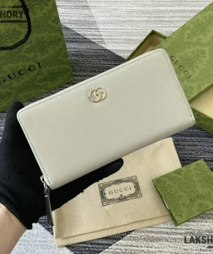 Gucci 1:1 Mirror Replica GG Marmont Leather Zip-around Wallet 19CM/7.5IN Gucci Replica Wallets