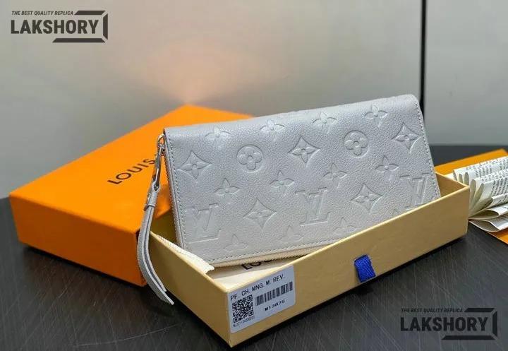 Louis Vuitton 1:1 Mirror Replica Zippy Wallet Monogram Empreinte Brume Gray 19.5CM/7.7IN Louis Vuitton Replica Wallets Louis Vuitton 1:1 Mirror Replica Zippy Wallet Monogram Empreinte Brume Gray 19.5CM/7.7IN Louis Vuitton Replica Wallets