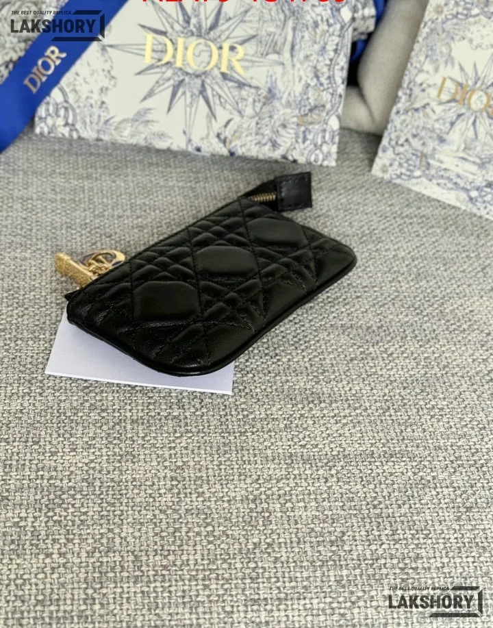 Dior 1:1 Mirror Replica Lambskin Cannage Lady Dior Zipped Key Case 7.6CM/3IN Christian Dior Replica Wallets Dior 1:1 Mirror Replica Lambskin Cannage Lady Dior Zipped Key Case 7.6CM/3IN Christian Dior Replica Wallets