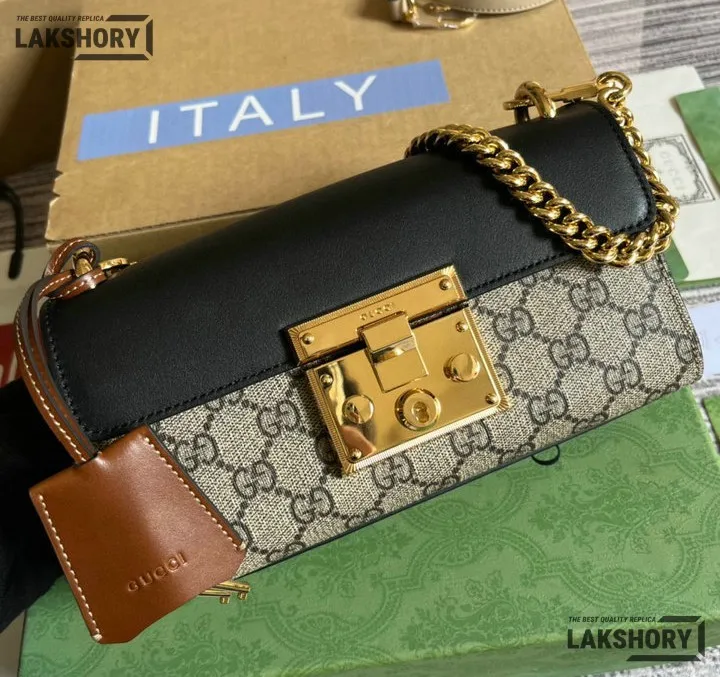 Gucci 1:1 Mirror Replica GG Supreme Metallic Mini Padlock 22CM/8.7IN Gucci Replica Padlock Bags Gucci 1:1 Mirror Replica GG Supreme Metallic Mini Padlock 22CM/8.7IN Gucci Replica Padlock Bags