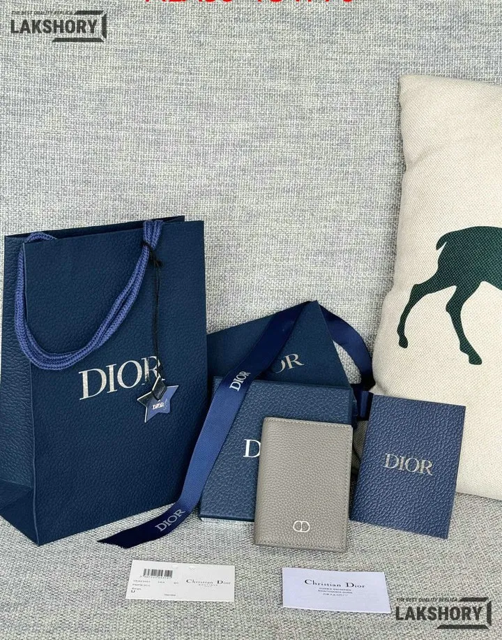 Dior 1:1 Mirror Replica CD Icon Vertical Bifold Card Holder 11.2CM/4.4IN Christian Dior Replica Wallets Dior 1:1 Mirror Replica CD Icon Vertical Bifold Card Holder 11.2CM/4.4IN Christian Dior Replica Wallets