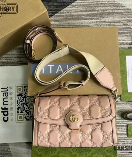 Gucci 1:1 Mirror Replica GG Matelasse Calfskin Small Flap Bag 25.5CM/10IN Gucci Replica Marmont Bags