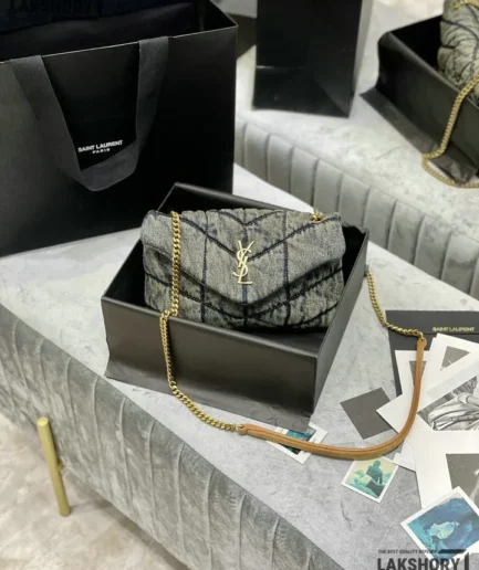 YSL 1:1 Mirror Replica Puffer Toy LouLou Crossbody Bag 23CM/9.1IN Replica Crossbody Bags