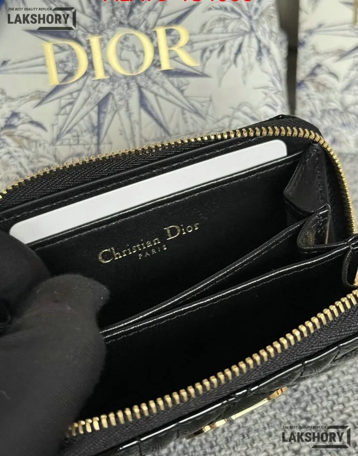 Dior 1:1 Mirror Replica Dior Microcannage Patent Leather Croisiere Wallet on Chain 11CM/4.3IN Christian Dior Replica Wallets Dior 1:1 Mirror Replica Dior Microcannage Patent Leather Croisiere Wallet on Chain 11CM/4.3IN Christian Dior Replica Wallets